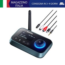 Trasmettitore Ricevitore Adattatore Audio Bluetooth 5.0 con Cavi Aux/Ottico/RCA,
