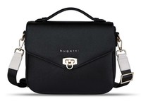 Bugatti Ella Classic Bag Schultertasche Tasche Black Saffiano Schwarz Neu