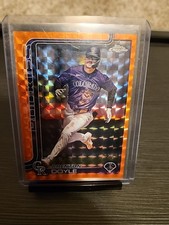 2025 Topps Chrome Brenton Doyle Orange Geometric Refractor 22/25 Rockies