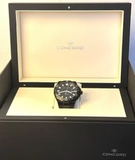 Concord Mariner Gent  Watch Black PVD Finish Stainless Steel 0320389 NEW in BOX