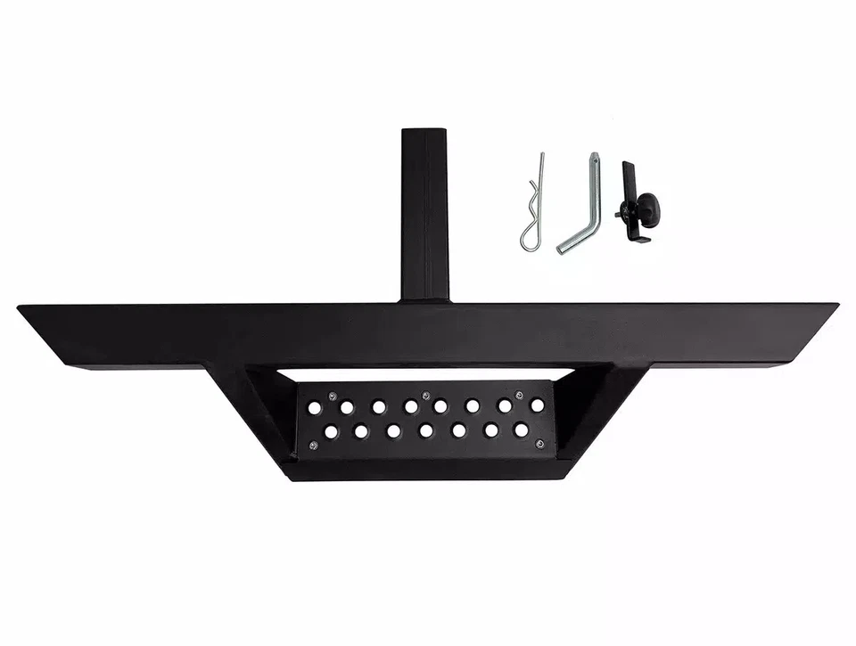 Black Horse 2" Inlet Impact Hitch Rear Step Black Steel Guard Fit All SUV IM-HSB - Image 2 of 4