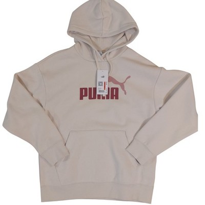 Puma Hoodie Mens XS Alpine Snow Cream ESS 2 Col Logo Fleece 690910 87 NEW