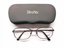 SFEROFLEX 2573 472 BROWN UNISEX FULL RIM RACTANGLE EYEGLASSES FRAMES 55-16-140