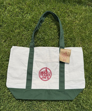 Trader Joe's wiederverwendbare Tragetasche/Shopper wei&szlig;-gr&uuml;n mit Logo