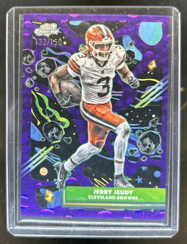 2025 Topps Cosmic Chrome Jerry Jeudy Purple Nebula Refractor #/150 Browns