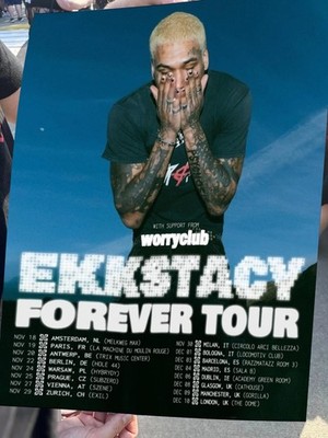 Ekkstacy Forever Tour 2025 Poster | Indie Pop Rock Wall Art Print