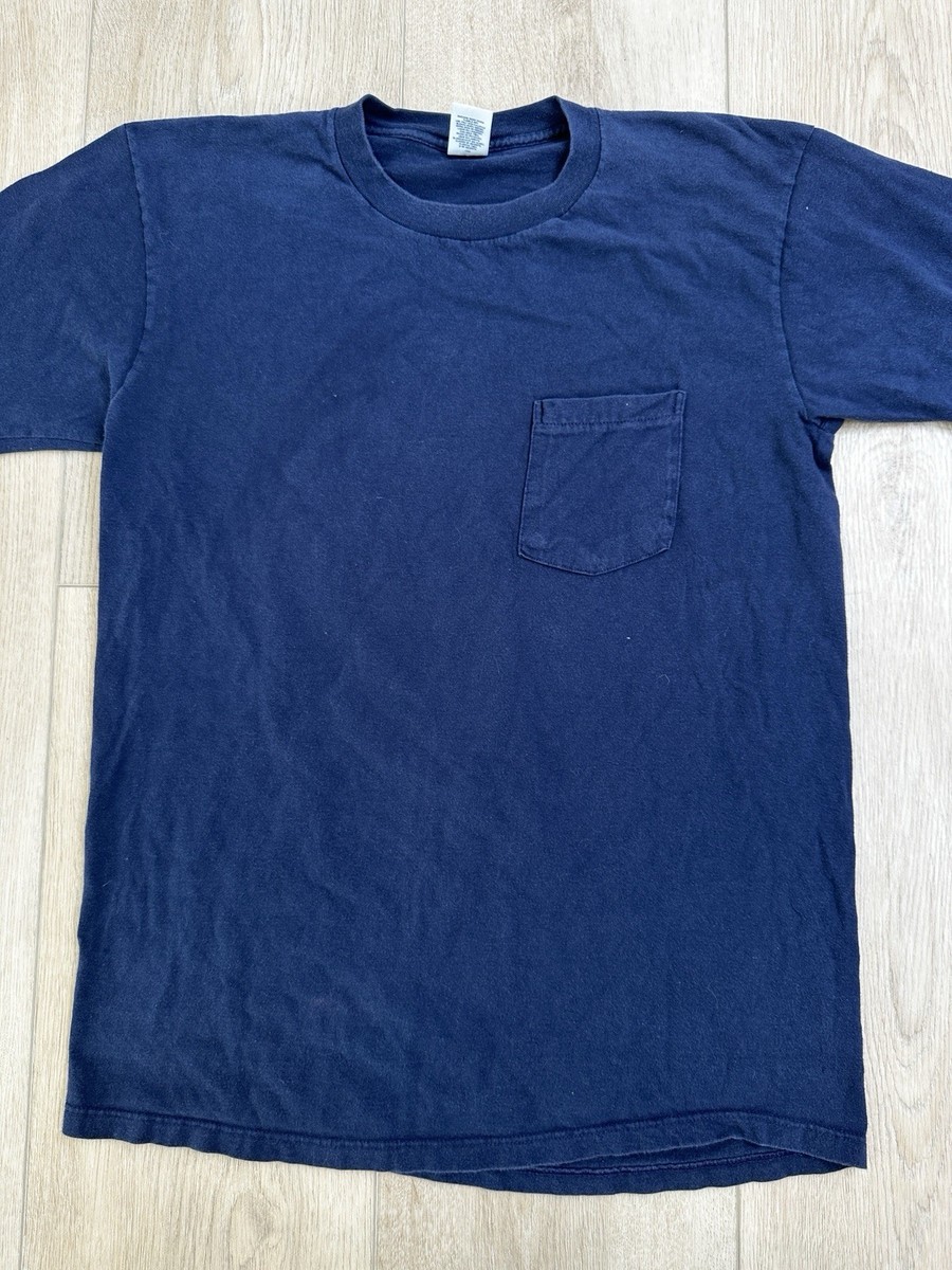 Vintage JC Penney's Towncraft Pocket T-Shirt XL Navy Blue Single