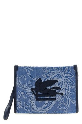 ETRO Paisley Blue Clutch Bag New & Authentic