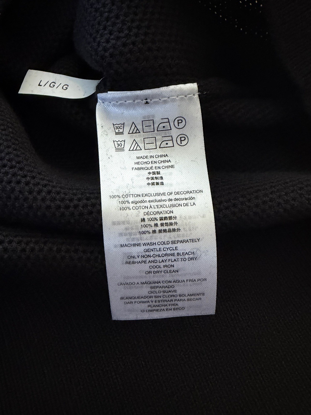 Michael Kors Men’s Black Cotton Crewneck Sweater Large Minimalist Capsule New thumbnail 5