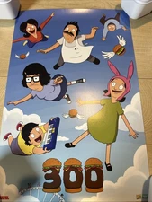 2025 SDCC COMIC CON EXCLUSIVE FOX POSTER BOBS BURGERS GENE TINA LOUISE 300TH 