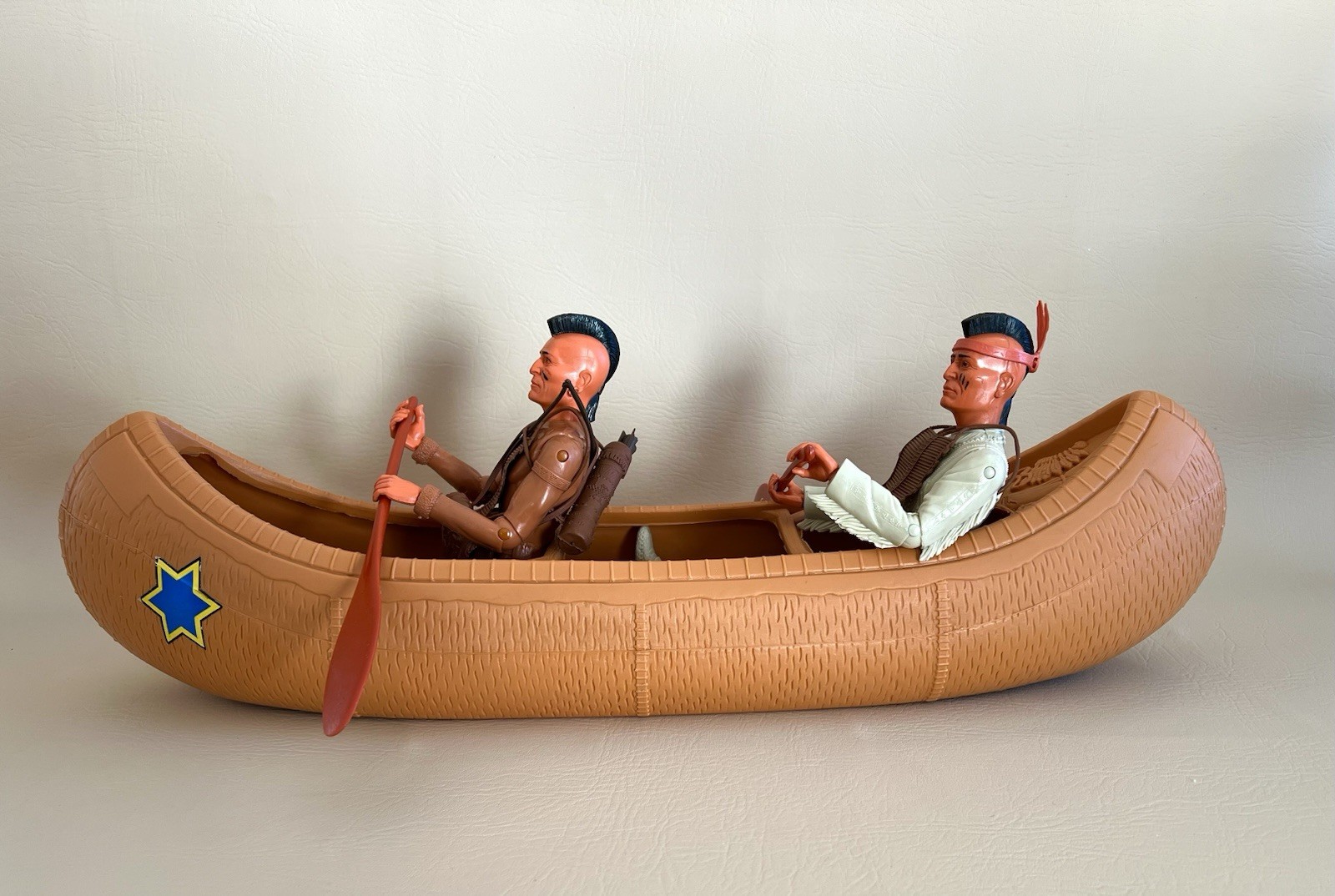 Marx Johnny West Rare UK Canoe Fighting Eagle & Custom Indian