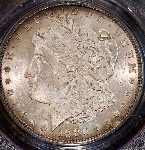 1880/9 S Morgan Silver Dollar PCGS MS 64 VAM Overdate