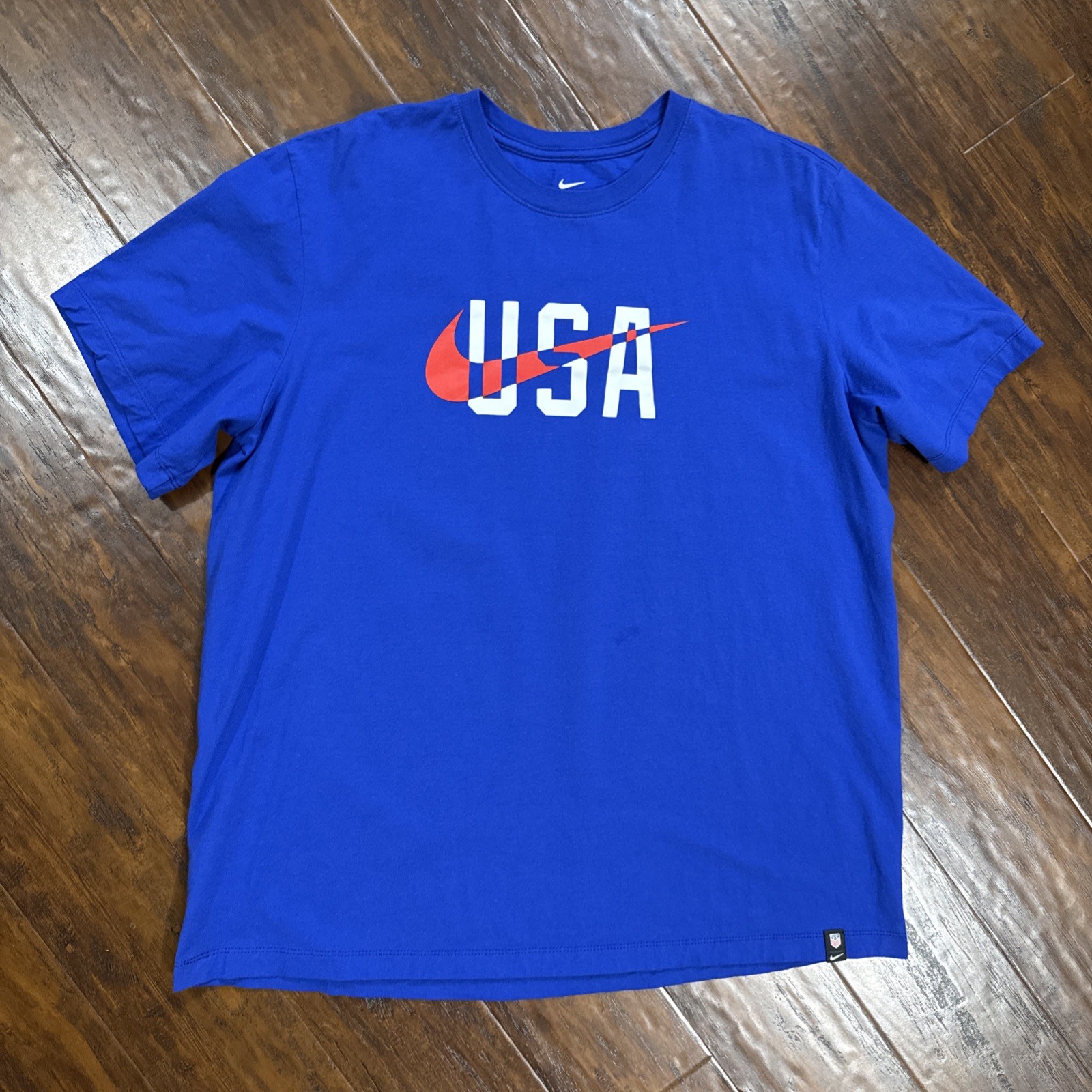 Nike Swoop USA Soccer T-Shirt Size XL Navy Blue The Nike Tee Team World Cup