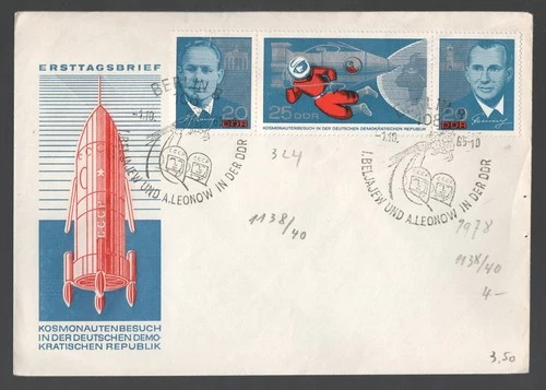 East Germany DDR 1978 Soviet Cosmonaut Visit Space First Day Cover. Astronaut