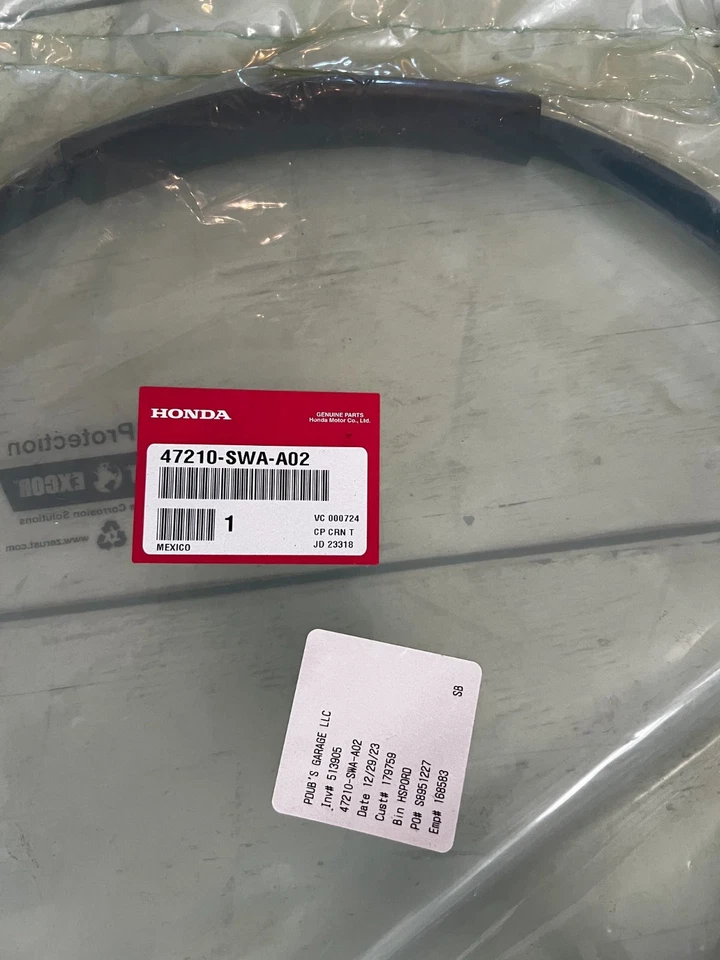 Honda CRV 2011 - parte # - 47210-SWA-A02 cable A - cable/cable de freno de estacionamiento **NUEVO** Foto 2 de 3