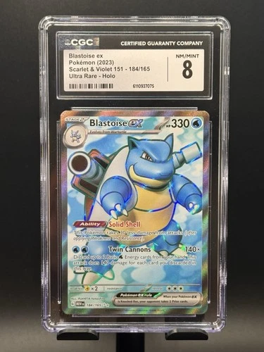 CGC 8 Blastoise EX SV 151 184/165 Ultra Rare