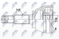 NTY Gelenksatz, Antriebswelle NPZ-NS-097