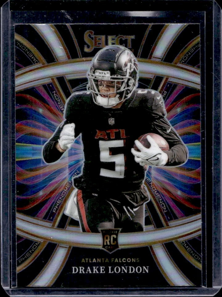 Drake London Panini Select Phenomenon #PHE24 Black Prizm 1/1