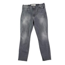 Frank Eileen Sligo Grey Wash Distressed Raw Hem Skinny Jeans Womens Size 30