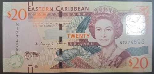 (2015) Caraibi orientali 20 dollari P53b NT274595. - Foto 1 di 2