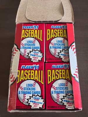 1991 Fleer Baseball Wax Box 36 Sealed Packs Look For Griffey Jr, BO Pro-Visions!
