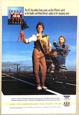 1996 Original Print Ad Full Page - Visa - US Decathlon Vintage