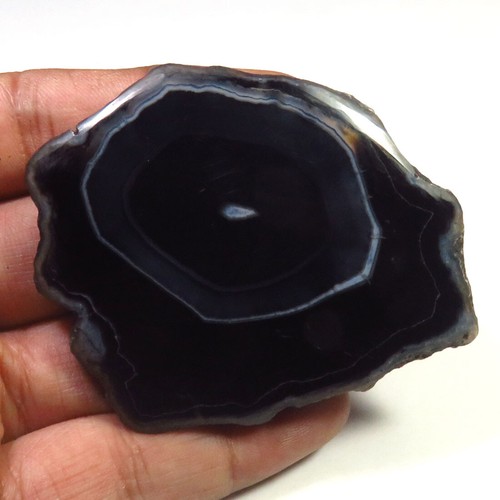 Dyed Black Slice Geode Cabochon Loose Natural Plain Druzy Agate Gemstone BS#D - Picture 166 of 198