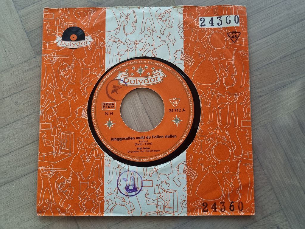 7"" Single Bibi Johns - Junggesellen musst du Fallen stellen Vinyl Germany