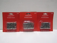 HOLIDAY HOME ORNAMENT HOOKS 100 COUNT HOOKS 1.37 in. H SILVER METAL