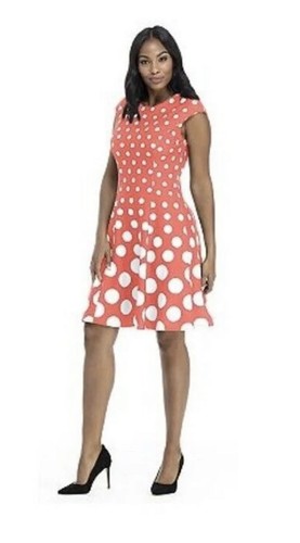 NWT London Times navy polk a dot dress . size 18 .Cute! - Picture 2 of 20