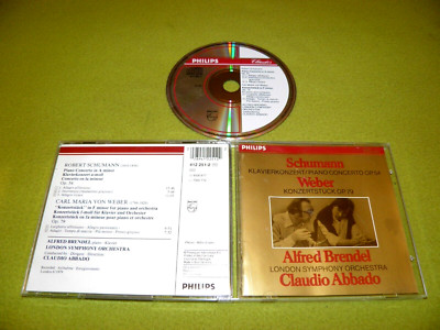 Schumann &frasl; Weber - Piano Concertos - Alfred Brendel &frasl; Abbado - Philips CD |  eBay