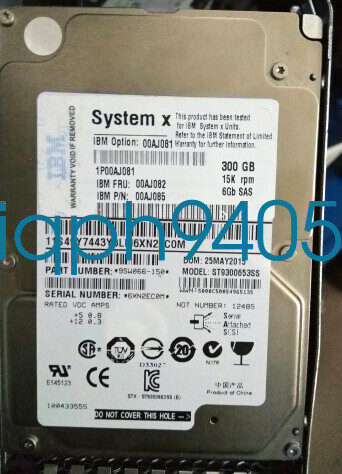 1PC IBM 00AJ081 00AJ082 00AJ085 300GB 15K 6Gbps SAS 2.5" G3 HDD Hard Drive - 第 1/1 張圖片