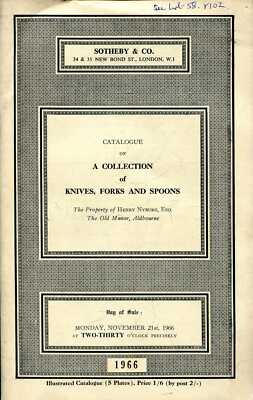 Auction Catalogue CATALOGUE OF A COLLECTION OF KNIVES, FORKS AND SPPONS, THE PRO