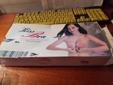 Kiss Bra Strapless Silicone B Cup Invisible Pushup Backless Nude New With Box