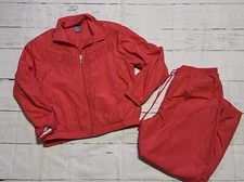 Vintage Koret Sport Women Large Full Zip Coral Salmon Jacket  Matching Pants