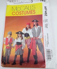 OOP McCall's Pattern MP462 Uncut, Adult S-XL, Pirate Costumes