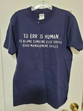 JERZEES HEAVY WEIGHT COTTON T-SHIRT NAVY BLUE MEN'S SIZE SMALL  NWT