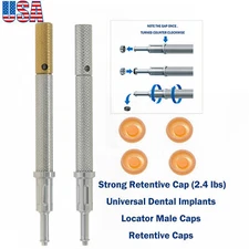 US Implant 2.4lbs Retention Caps Set Insertion Extraction Tool Remove Core Tools