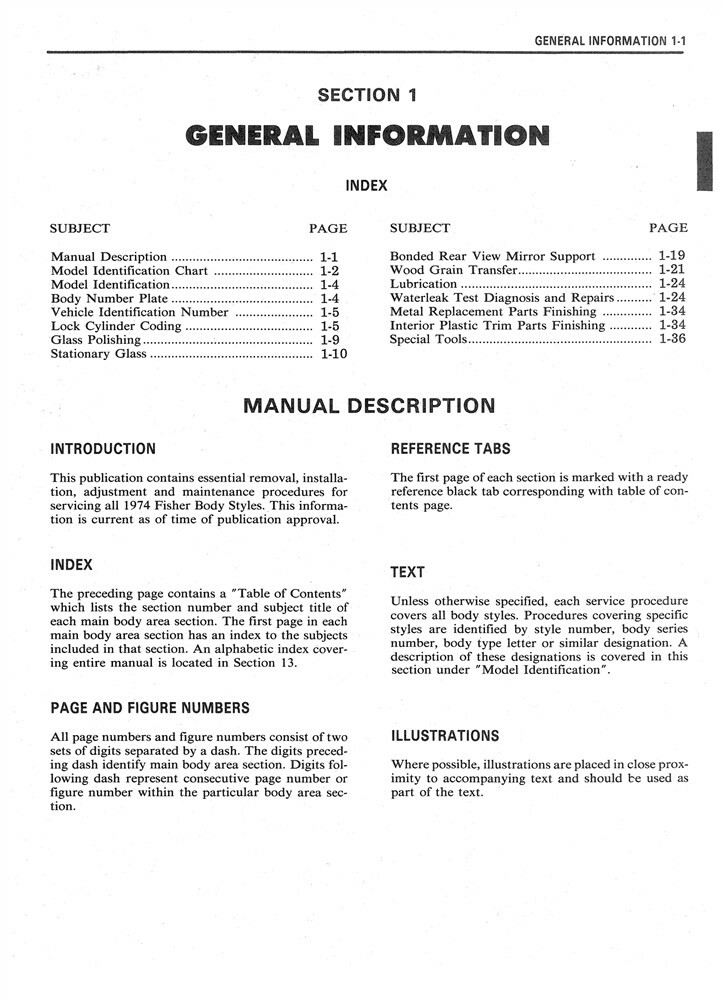 1974 General Motors Fisher Body Service Shop Repair Manual eBay