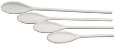 Chef Craft 20769 Spoon Set, White, Set of 4, Various sizes (10-13.5")
