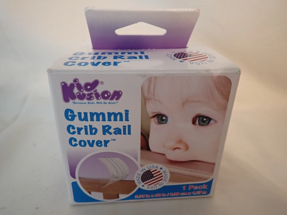KidKusion 3m Adhesive Gummi Crib Rail Cover *NEW Inox Wind