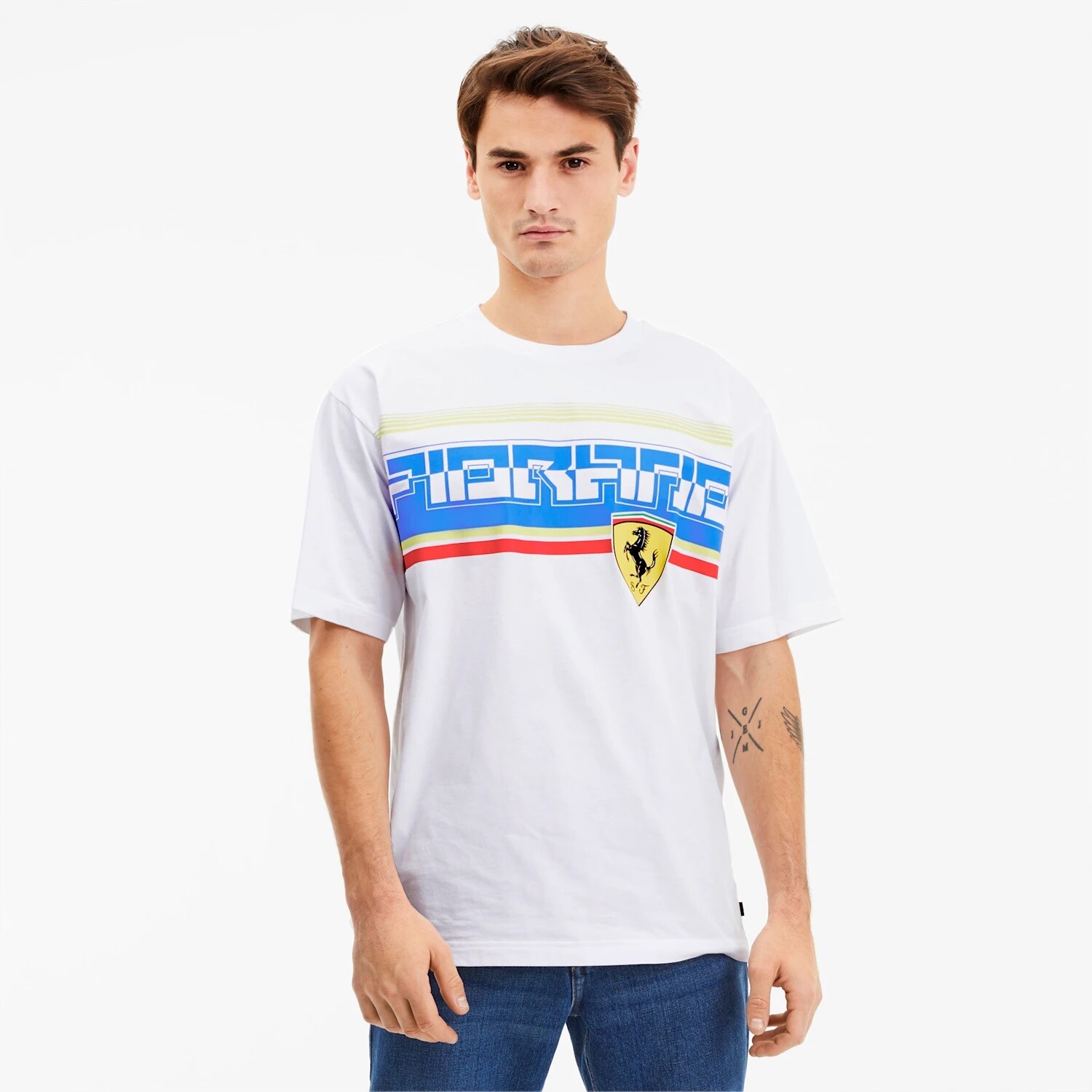 puma ferrari street crew neck t shirt