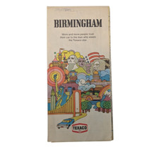 Texaco Map Birmingham Alabama 1972 Gas Oil Advertising Folding Street Film Prop
