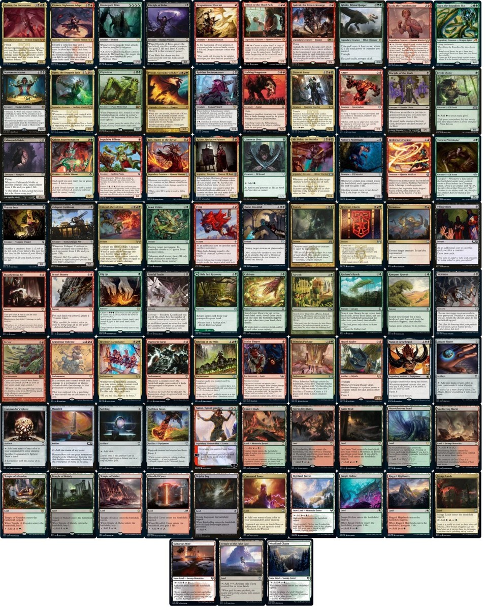 Commander Ziatora Jund Sacrifice Deck - Green Black Red -EDH-100 Card- MTG NM/M! Commander Ziatora Jund Sacrifice Deck - Green Black Red -EDH-100 Card- MTG NM/M!