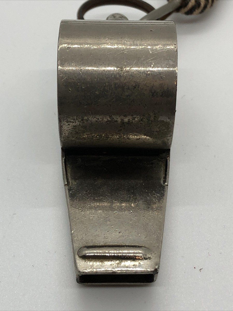 VINTAGE THE ACME THUNDERER WHISTLE WITH ORIGINAL LANYARD