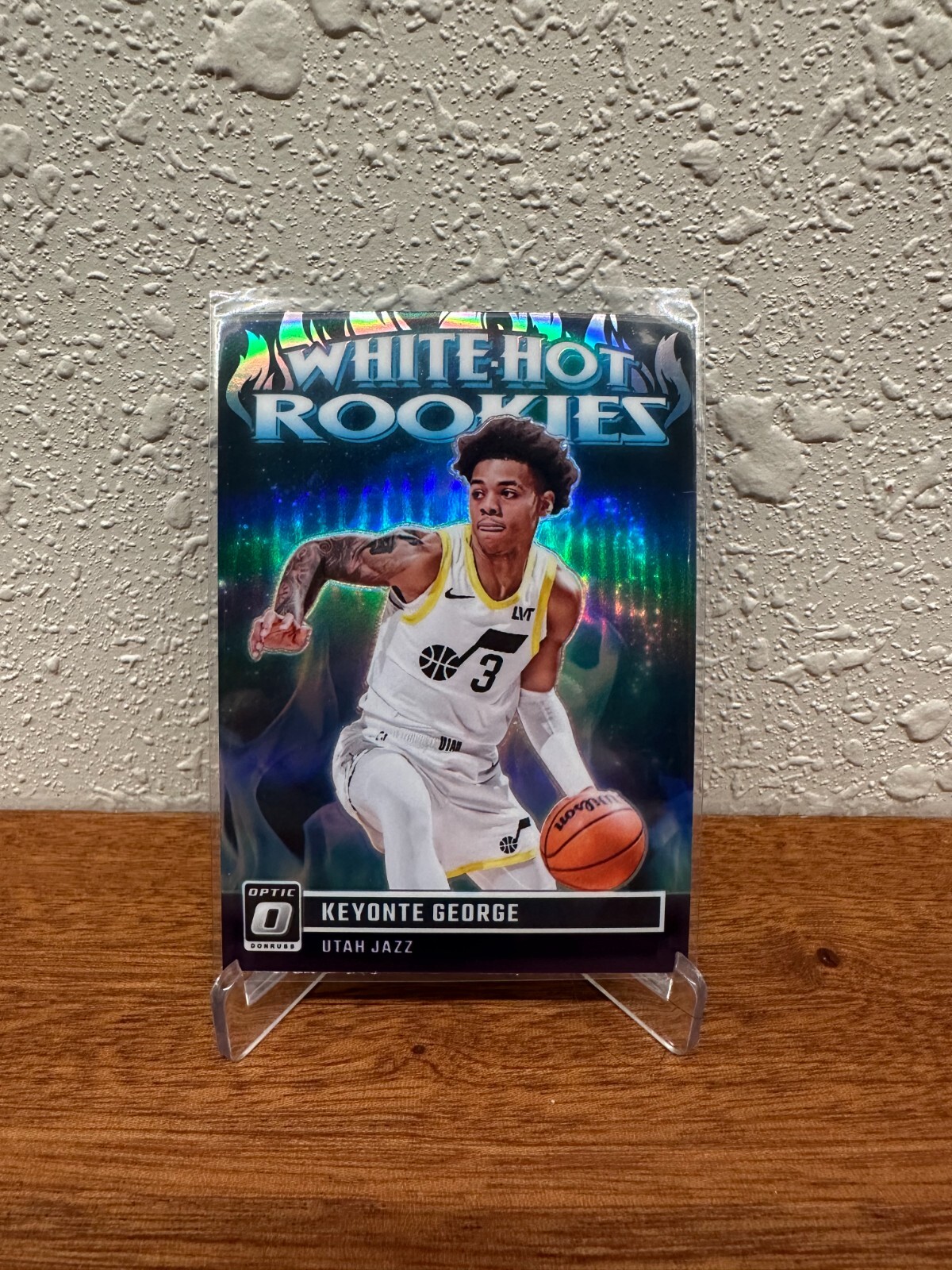 2023-24 Donruss Optic Keyonte George White Hot Rookies Purple Prizm #12