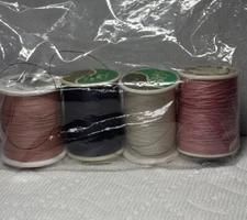 Dual Duty Sew Craft Partial 4 spools quilting pink cream blue