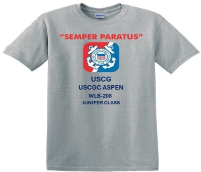 USCGC ASPEN  WLB-208* JUNIPER CLASS *SHIRTS.USCG OFFICIALLY LICENSED