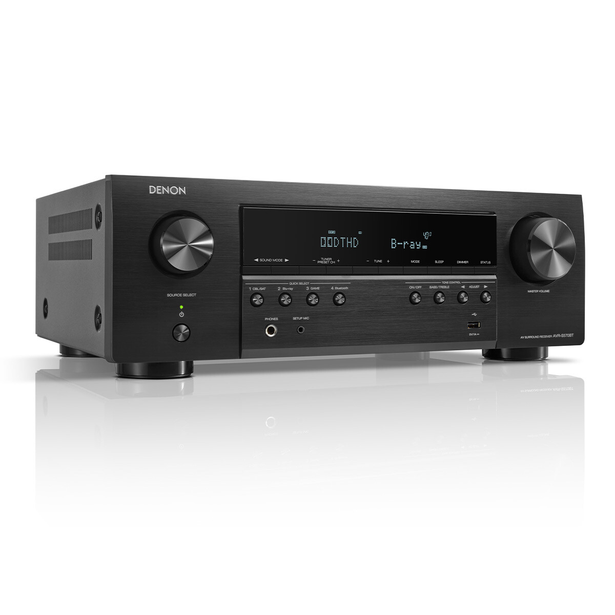 Denon AVRS570BT 5.2 Channel 8K Home Theater Receiver with Bluetooth