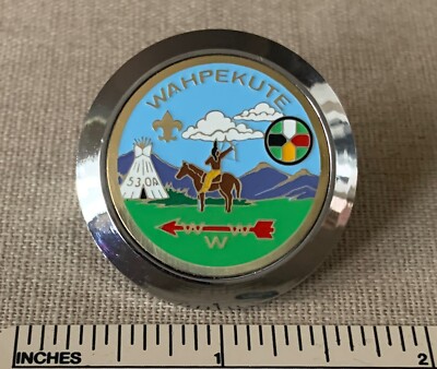 VTG OA WAHPEKUTE LODGE 53 Order of the Arrow NECKERCHIEF SLIDE WWW Mankato, MN